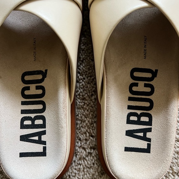 LABUCQ Mo Slide Cream Nappa Sandals - Picture 5 of 8